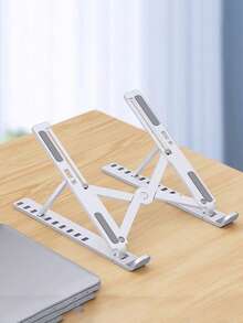 Adjustable Aluminum Alloy Foldable Laptop Stand, Compatible With 10-15.6 Inch Laptops And Tablets Such As Air/Pro, Surface, Chromebook, Pro, HP, Ergonomic Design With 10 Height Levels - View 7