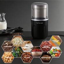 Lalayuan 110v Electric Coffee Grinder With Detachable SUS304 2-Leaf Blade Mixing Cup - Powerful & Versatile Coffee Bean Grinder For Espresso, Pour Over, Cold Brew, Stainless Steel Blades For Uniform Grinding, Compact Coffee Mill For Home Office Travel - 查看 9