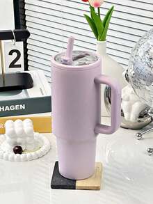 Cốc chống rò rỉ trên ô tô 40oz, Cốc cà phê cách nhiệt bằng thép không gỉ 304 có tay cầm, Cốc du lịch có nắp ống hút và nắp chống tràn - Thích hợp làm quà tặng Giáng sinh, Halloween - Nhiều màu - Xem 10