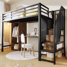 Kids Bed Frames, Headboards & Footboards - 黑色+金屬+90cm*200cm - 查看 4