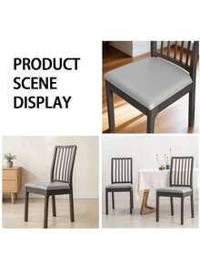 1 chiếc bọc ghế bằng da PU chống thấm nước có dây rút, bọc đệm ghế bằng da PU, mềm mại, thoáng khí, thời trang, đa năng dùng được cả bốn mùa. - 1PC - Xem 2