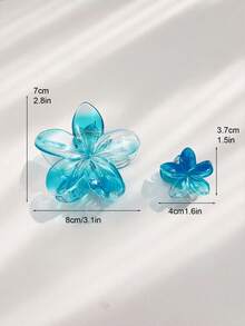 Bộ 3 kẹp tóc hoa cẩm tú cầu màu xanh lam trong suốt, bóng mượt, kiểu dáng nghỉ mát biển cho mùa xuân/hè, phụ kiện tóc mái đi biển, kẹp tóc càng cua cho các hoạt động ngoài trời, kỳ nghỉ, du lịch, phụ kiện trang phục và quà tặng. - Nhiều màu - Xem 4