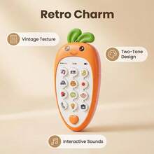 Cute Rabbit Music Toy Phone | No Battery Included, Suitable For Christmas, Halloween, Easter And Other Holiday Gifts, Made Of ABS Material, Multi-Color Combination - Multicolor - View 4