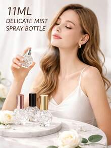 4 Stück 10ml Rose geformte nachfüllbare Sprühflaschen, geeignet für Kosmetika, Sprays, handgemachte Produkte, Schönheitszubehör, Geschenke, passend für Freundinnen oder Mütter - Übersicht 5