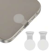 2pcs/Pack Type-C Interface Dust Plug For Phone Charging Port - Transparent - View 1