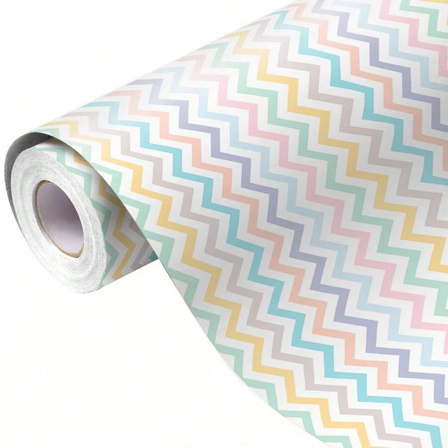 1 Roll Classic Striped Wrapping Paper - Plaid Pattern Gift Wrap Suitable For Holidays, Parties, Festivals And Special Occasions - View 1