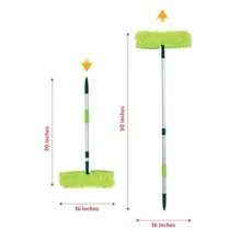 Sisi Home Textile Broom And Mop Cleaning Set - All-In-One Floor Cleaning Kit With Angled Broom And Dustpan Twist And Microfiber Mops Mini Dustpan With Brush And Wall Mount Storage Rack - 7 Pieces - Green - View 5