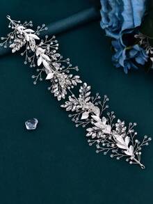 1pc Fashionable Alloy Rhinestone Headband, Luxurious Bridal Accessory, Elegant Women Hair Decoration Suitable For Wedding, Party, Ball,Summer,Beach - Multicolor - View 8