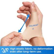 Elastic Thumb Support Brace Liner Pack Of 2 Splashproof Thumb Wrist Compression Sleeve For Arthritis Pain Tendonitis Sprains Sports Fits Left And Right Hands (Khaki Short Version M) - Medium - View 3
