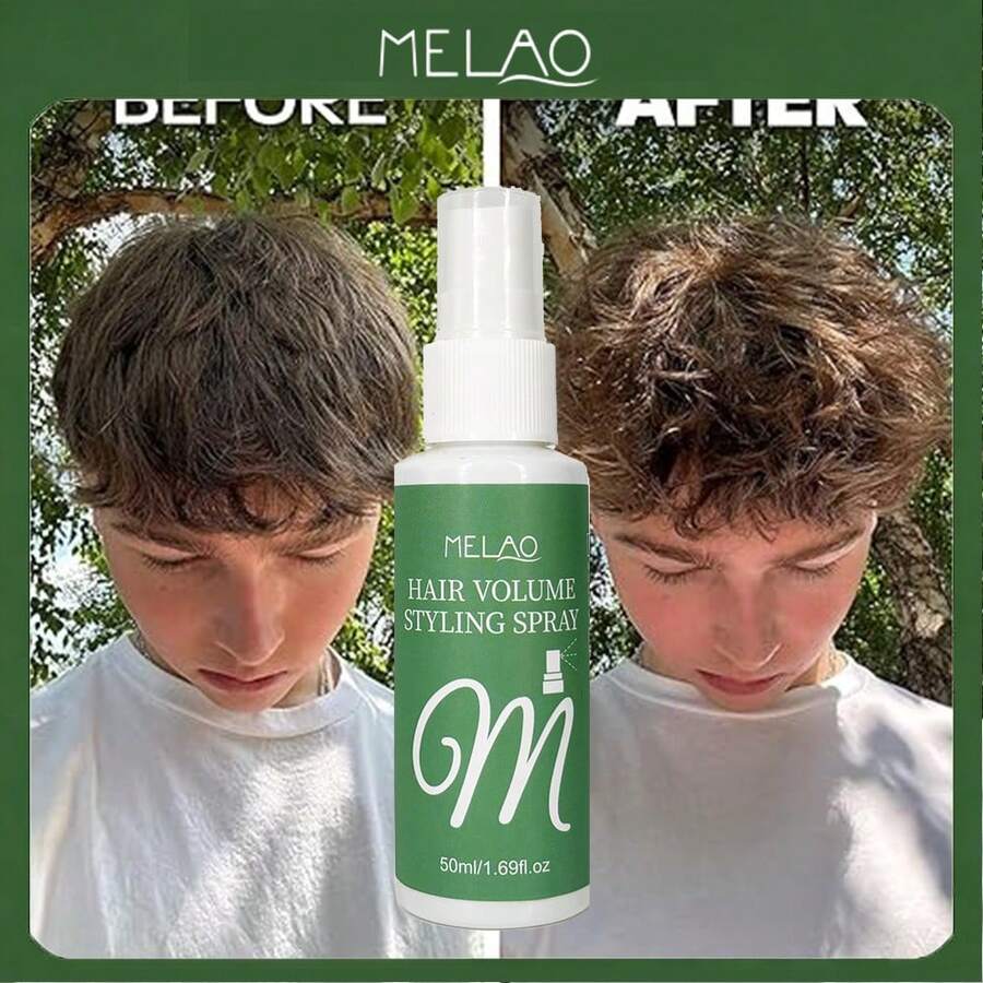 MELAO Volumen-Textur-Spray, geeignet für feines, flaches Haar, erhöht sofort das Haarvolumen und die Dicke, hebt die Wurzeln an, leichte Formel, hinterlässt keinen weißen Rückstand, seidig-glatte Textur, Reisegröße, 50ml/1,69 Fl Oz - Grün - Übersicht 1