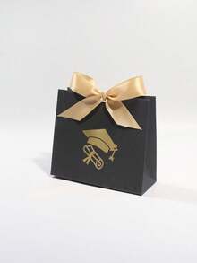 5 piezas Caja de regalo de graduación con diseño de gorra y diploma, empaque de favor de papel mini con lazo de cinta de satén, elegante soporte para dulces para decoración de mesa de fiesta de graduación, caja de regalo pequeña para celebración de la clase, fácil de ensamblar - 11,5X4,5X10cm - Ver 14