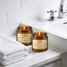 2 Packs 3.05oz Mother's Day Best-Selling Scented Candles - Create Cozy Home Ambiance - D 4. Lemon + Strawberry - View 2