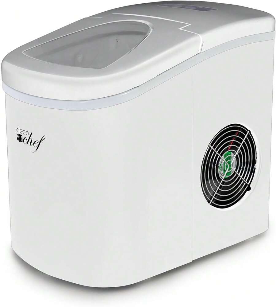 DECO Máquina eléctrica compacta para hacer hielo | (IMWHT) | Carga superior | 26 libras por día - Blanco - Ver 1