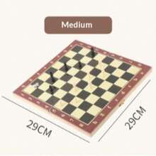 Large 3-In-1 Foldable Chess Board Game Set - Chess, Checkers, Backgammon, Develops Strategic Thinking, Wooden Chess Board Game Set, Wooden Board Game, Best New Year Gift, 11.8 Inches (29cm) - Multicolor - View 11