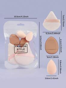 6个装化妆海绵蛋美妆蛋柔软化妆粉扑粉底海绵粉扑女士化妆配件美容工具 - 彩色 - 查看 2