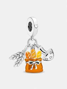 1pc 925 Sterling Silver Heart-Shaped Mother & Child Pendant, Suitable For Women Bracelet/Necklace DIY Jewelry Making And Daily Decoration, Girls Accessory - Gather - View 15