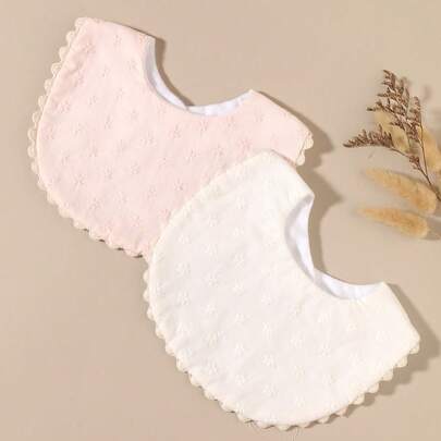 2pcs Baby Bibs, Decorative Bibs For Newborn Girls, Baby Shower Gift
