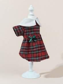 一套宠物薄纱礼服，带蝴蝶结，可爱印花宠物婚纱，弹力网纱公主裙，适合猫狗 - 彩色 - 查看 5