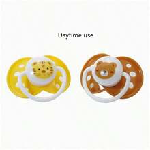 Baby Pacifier, Silicone, Heat Resistant Up To 120°C, Soft & Comfortable, Suitable For Multiple Stages, Cartoon Pattern, Cute, For Daily Use - Multicolor - View 6