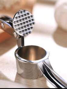3-In-1 Stainless Steel Manual Garlic Press, Multi-Functional Kitchen Garlic Crusher, Garlic Paste Maker, Garlic Press, Kitchen Gadget, Functions Include Garlic Crusher + Nut Cracker + Bottle Opener, Compact Garlic & Ginger Grinder - Multicolor - View 3