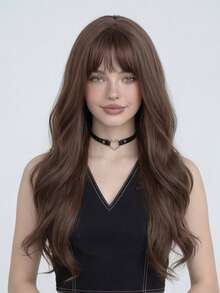 28 Inch Raspberry Color Long Curly Wig (Heat Resistant) - Hip Length Wavy Hairstyle, Fashionable And Sweet Full Head Wig - Multicolor - View 11