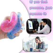 2 Packs Dream Squishy Drop Stress Balls For Adults Fidget Toys Adults, Fidgets Silicone Sensory Toys For Kids Autism, ADHD, Sensory Stress Relief Toys Birthday Day Gifts (Blue Pink) - 橘色 - 查看 6