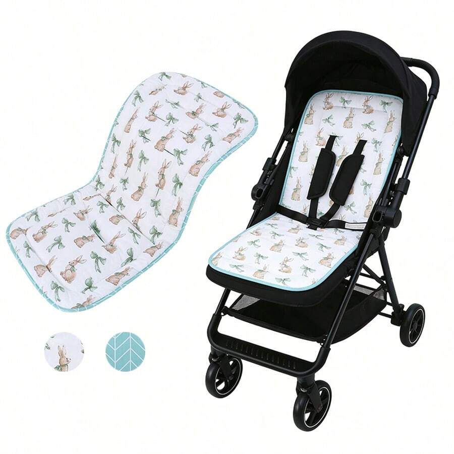Đệm lót xe đẩy em bé, đệm trẻ em 4 mùa, phụ kiện xe đẩy, thảm ngủ cho xe đẩy em bé tầm nhìn cao. - thỏ nơ - Xem 1