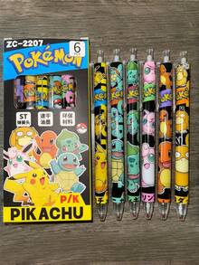 Bút bi đen 0.5mm hình Pokemon, văn phòng phẩm dành cho học sinh, phụ kiện ký tên trường học/văn phòng, dụng cụ viết nhẹ, quà tặng tựu trường/sinh nhật. - Nhiều màu - Xem 5