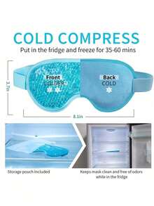Reusable Cooling Gel Eye Mask - Hot/Cold Therapy For Relaxation, PVC Ice Pack Suitable For All Skin Types, Great For Travel, Sleep Mask - Multicolor - View 4