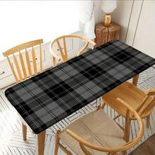 1pc Striped Plaid Tablecloth, Easy Care, Suitable For Picnics, Wedding Celebrations, Rustic Kitchen And Holiday Parties, Square Table - B - View 3