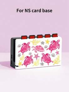 Dreamy Pink Sea Turtle Printed Protective Case, Compatible With New Switch 2 (2025), Switch NS/Switch OLED/Lite, Accessories For Switch 2 Game Console, Full Set Including Storage Bag, Card Slot Base, Switch Protective Cover, Romantic Gift For Switch Players, Gift For Kids/Family - Multicolor - View 6