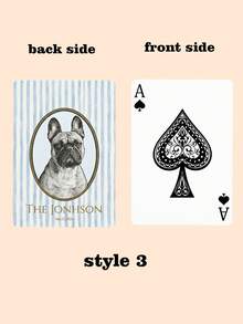 Customized Pet Photo Playing Cards, Personalized Dog Photo Playing Cards, Customized Pet Mementos With Family Names, Exclusive Playing Cards For Pet Lovers, Made Of Paper Material, Suitable For Pet Owners, Dog Lovers, And Families. - Multicolor - View 13
