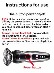 MIGUAN 1 Set Afeitadora eléctrica 3 en 1 para hombres, afeitadora rotativa recargable por USB, uso en seco y húmedo, regalo del Día del Padre para papá, esposo, amigos hombres - Multicolor - Ver 12