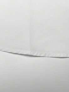 Women's Elegant Semi-Sheer Long Woven Shirt With Collar And Asymmetric Hem Spring White - White - View 6