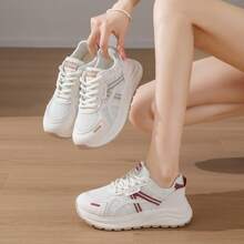 Women's New Lightweight Casual Sneakers, Breathable Tennis Shoes, Versatile Comfortable Sneakers, Cute & Fashionable Chunky Sneakers - Red - View 7