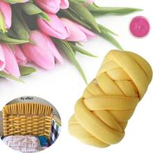 Sợi Cheonet siêu dày, chất liệu nhung, thích hợp làm chăn móc DIY - 250g, nhiều màu (Trắng/Ngà/Hồng/Đỏ/Xanh dương/Vàng), sợi polyester. - Vỏ nhung - Trắng - 1 chiếc - Xem 8