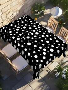 1pc Rectangular & Round Polyester Outdoor Tablecloth, Abstract Vintage Pattern, Farmhouse Style, Decor Tablecloth For Home, Kitchen, Dining, Party, Holiday, Gift, Indoor & Outdoor, All Seasons - Multicolor - View 14