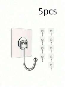Bộ 10 móc dán đa năng cỡ lớn, chịu tải tối đa 37 pound, thích hợp cho các loại móc chống thấm nước cỡ lớn trong phòng tắm khách sạn. - Nhiều màu - Xem 9
