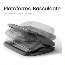 Reposapiés Ergonómico Negro con Rodillos de Masaje | Ajustable, Ideal para Oficina o Gaming - Negro01 - Ver 8