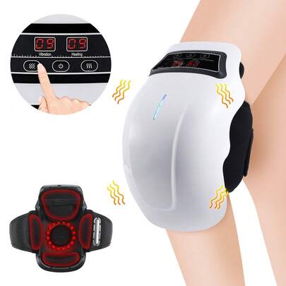 Hailicare Wireless Heated Knee Massager, Constant Temperature Heating, Vibration Massage, Red Light Therapy For Knee Joint
