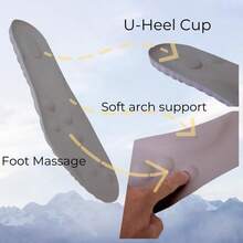 Insoles For Women Man,Cloud Insoles For Men Women,4D Cloud Soles For Men Soft Memory Foam Cushioning Insoles - Trim To Fit Steppers Insoles - Light Grey - View 7