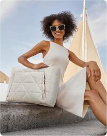 - Bolsa de mano para mujer, para trabajo, playa, gimnasio, tienda, color negro2026 - G-rosa oscuro - Ver 1
