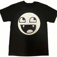 Camiseta Epic Face Vampire Y2K Goth Emo Scene Tapout, Relajada y Suave - Negro - Ver 2
