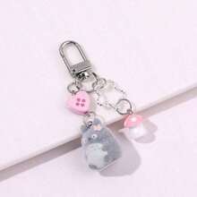 And Cute Flocked Alpaca Keychain, Super Adorable Five-Star Heart Mushroom Pendant, Fashionable Bag Accessory With A Plush Toy Vibe, Eye-Catching On The Daily Street, Soft And Cute, Full Of Healing Charm. - Q1931-3 - 查看 8
