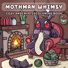 24-Page Comfortable Eerie Cute Doodle Content "Moth Monster" Children's Coloring Book, Put Down Phone, Relieve Anxiety, Suitable For Children's Birthday Gift, Back To School Gift, Children's Day Gift, Teacher Gift, 7.9x7.9 Inches - Fantasy Mothman - View 9