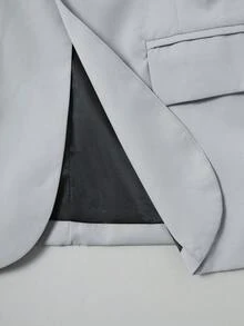 Men's Casual Suit Set Including Jacket And Pants, Versatile For Spring And Autumn - Grey - View 8