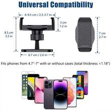 360 ° Magnetic Phone Holder For Gym, Portable Phone Mount With Strong Magnets Attach To Metal Surface, Gym Accessories For Men Women, Fit 4. 7"-7" Smartphones Apple Galaxy Compatible With IPhone, Android Phone, Gift For Birthday, Family, Friends Phone Stand Phone Accessories - Màu đen - 1 gói - Xem 5