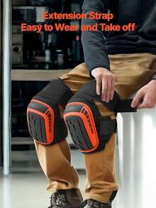 2只装工业护膝，园艺护膝，加长加厚 - 橘色 - 查看 6