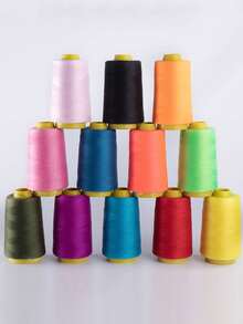 1 Cuộn chỉ may polyester bền chắc, độ bền cao, dài 1300 yard, chỉ may polyester dạng cuộn, chỉ máy may chuyên nghiệp, chỉ may thủ công đa năng, thích hợp cho máy may, thêu, sử dụng công nghiệp, 1 cuộn - Nhiều kiểu dáng - Xem 5