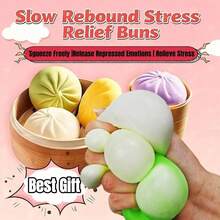 Đồ chơi giảm căng thẳng 1/3 món, bóng bóp hình bánh bao nhiều màu sắc, đồ chơi cảm giác giúp giảm căng thẳng, đồ chơi để bàn đàn hồi có chức năng hấp, thích hợp làm quà tặng hoặc quà lưu niệm trong các bữa tiệc, lý tưởng cho phụ nữ, gia đình, bạn bè, đồng nghiệp. - nhiều màu - Xem 11